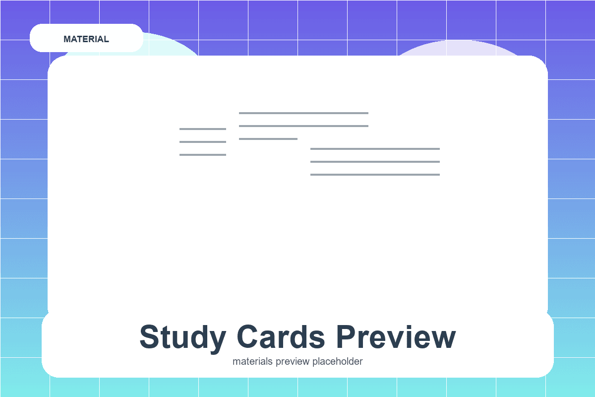Prévia de Cards de estudo e revisão