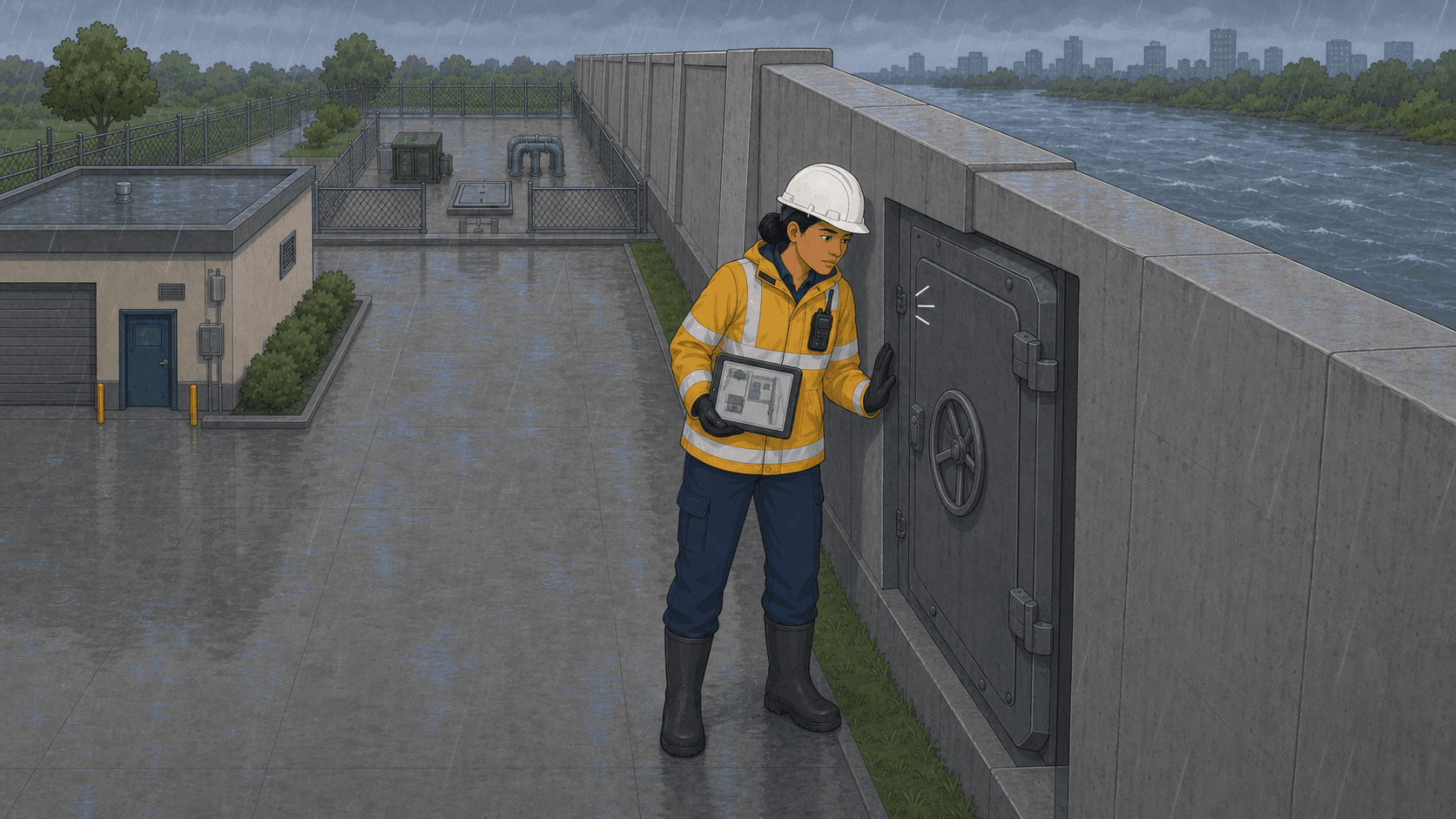 Capa da história Beneath the Flood Wall