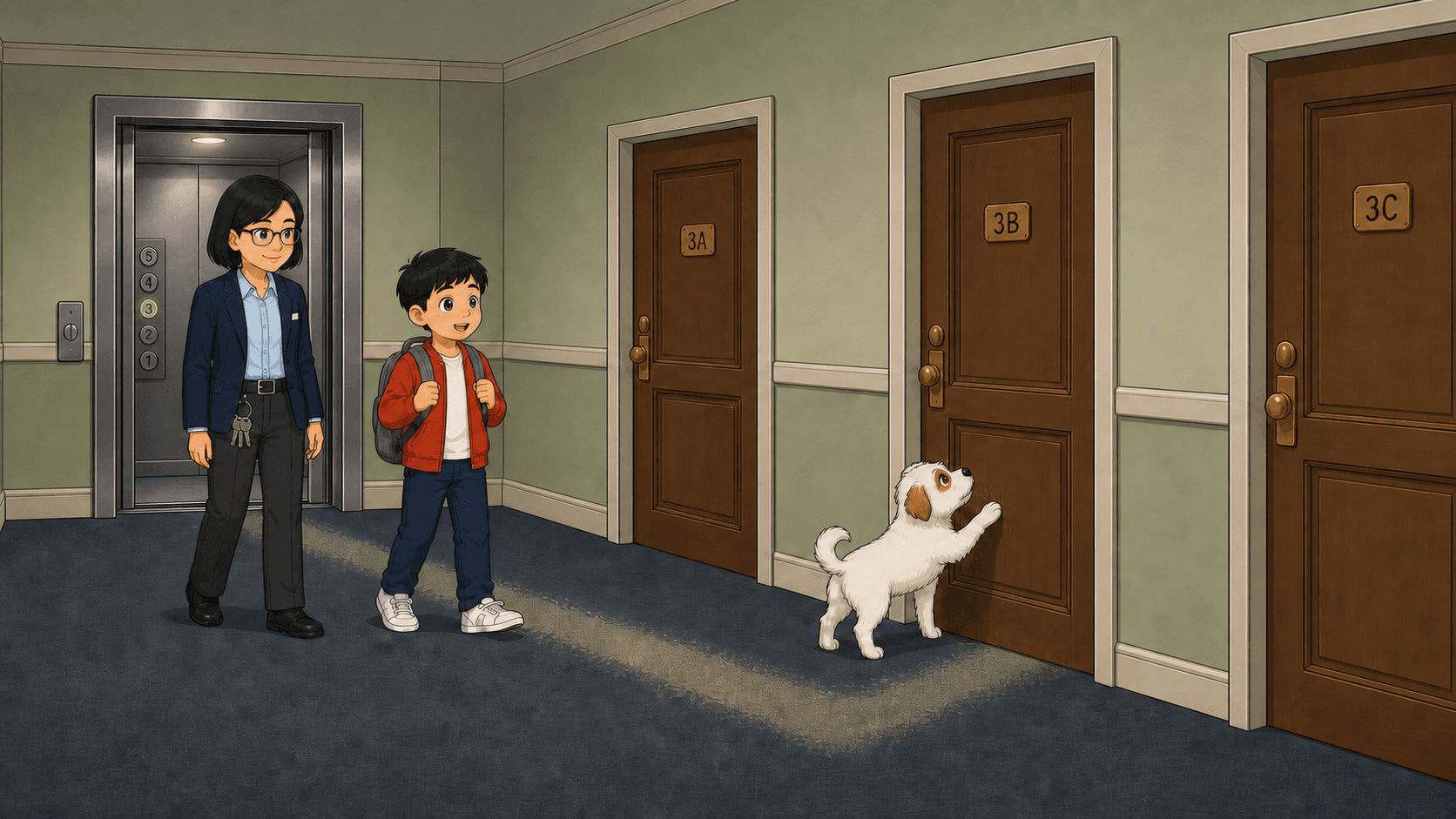Capa da história The Dog Who Chose Floor Three