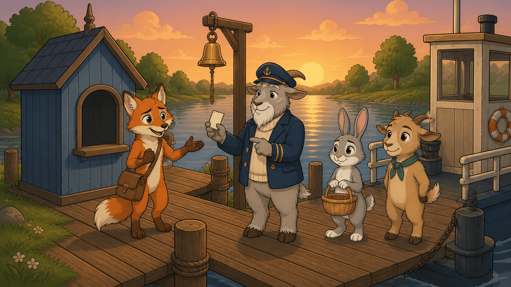 Capa da história The Fox and the Ferry