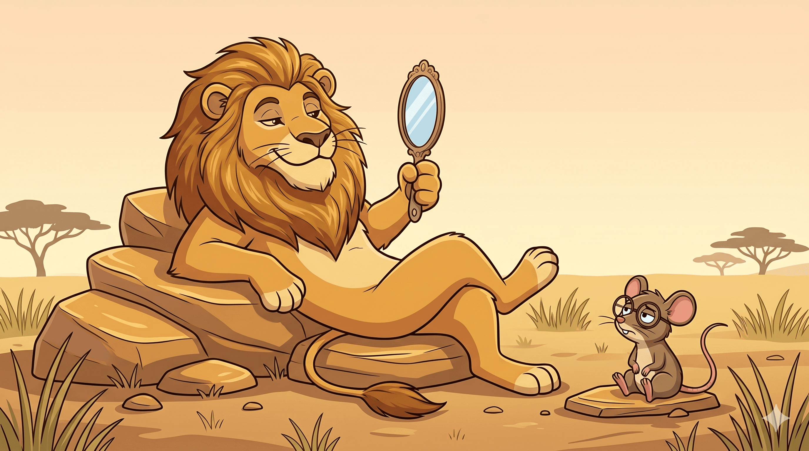 Capa da história The Lion Who Needed Help